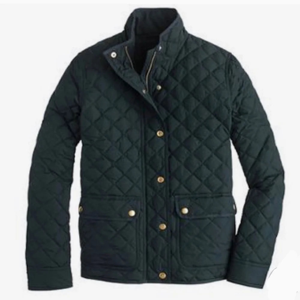 J. Crew Black Quilted Field Jacket